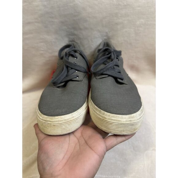 POLO RALPH LAUREN Mens Felton Gray Canvas Sneakers Sz 12D Casual Preppy READ - Picture 10 of 12